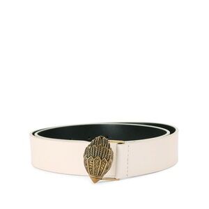 Kurt Geiger London - Eagle Belt - Elegant Cream Belt with Gold Buckle